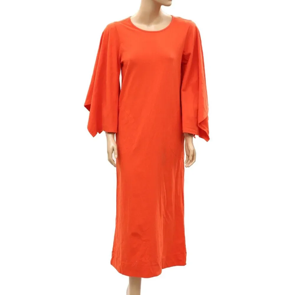 Free People Free Est Briar Midi Dress Handkerchief Sleeve Cotton Resort S 288242